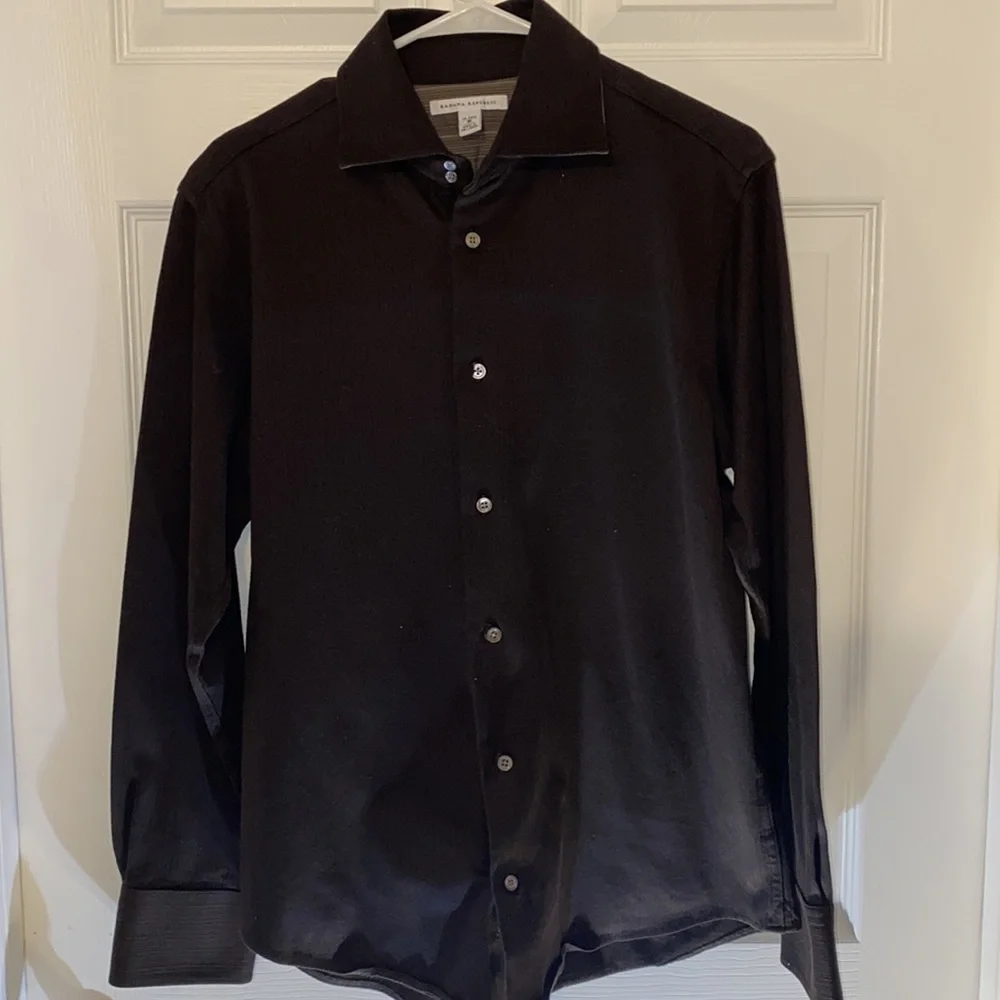 Banana Republic Men’s Long Sleeve Shirt Brown Size 15-15 1/2 Button Up